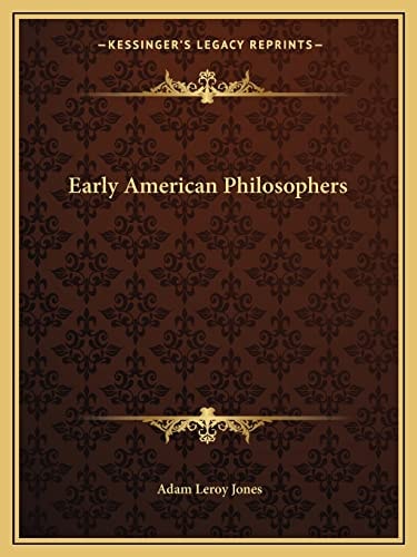 Early American Philosophers