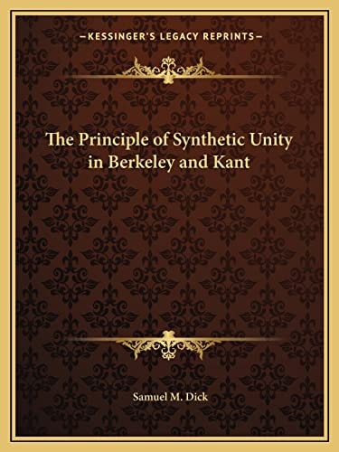 The Principle of Synthetic Unity in Berkeley and Kant