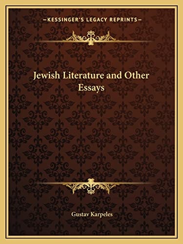 Jewish Literature and Other Essays