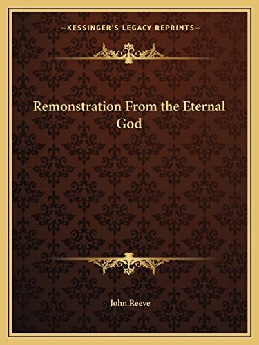 Remonstration From the Eternal God