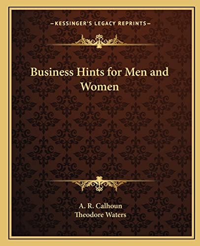 Business Hints for Men and Women