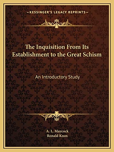 The Inquisition From Its Establishment to the Great Schism: An Introductory Study