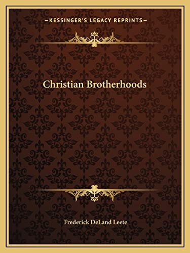 Christian Brotherhoods