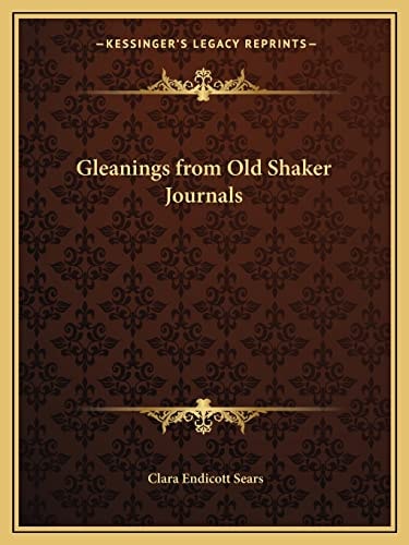 Gleanings from Old Shaker Journals