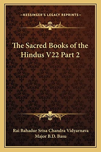 The Sacred Books of the Hindus V22 Part 2