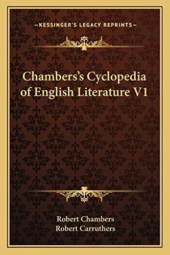 Chambers's Cyclopedia of English Literature V1