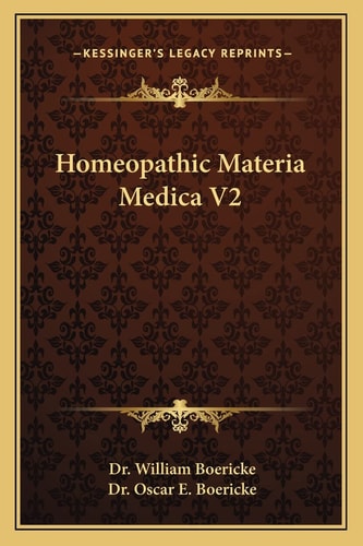 Homeopathic Materia Medica V2