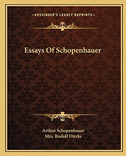 Essays Of Schopenhauer