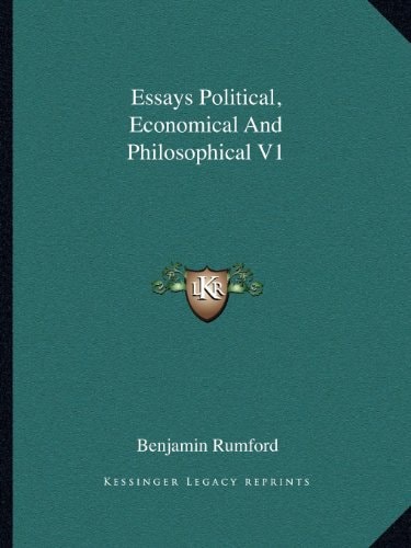 Essays Political, Economical And Philosophical V1