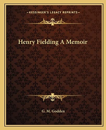 Henry Fielding A Memoir