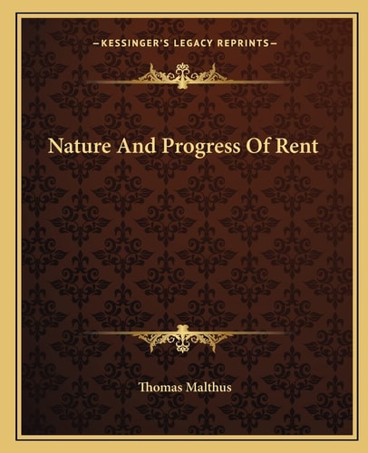 Nature And Progress Of Rent