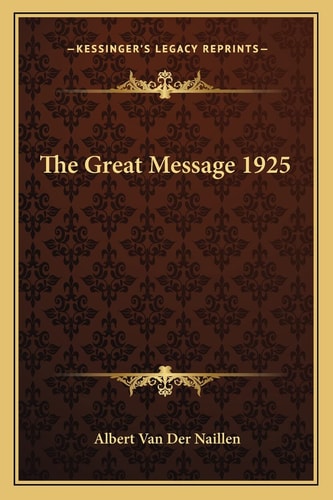 The Great Message 1925