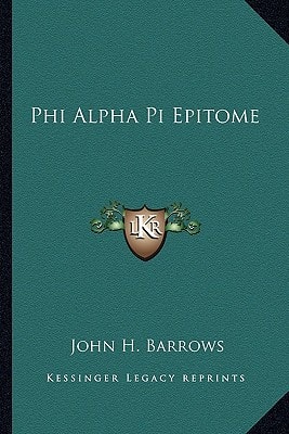 Phi Alpha Pi Epitome