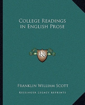 College Readings in English Prose