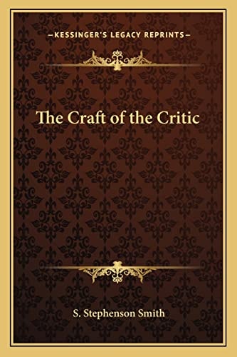 The Craft of the Critic