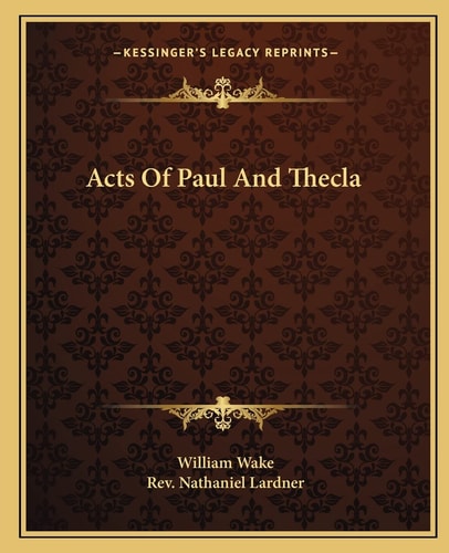 Acts Of Paul And Thecla