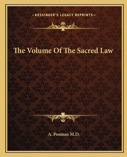 The Volume Of The Sacred Law