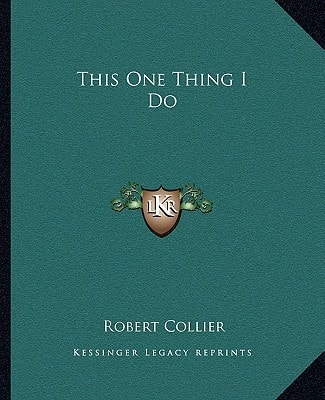 This One Thing I Do