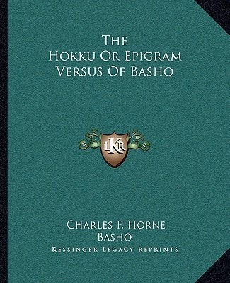 The Hokku Or Epigram Versus Of Basho