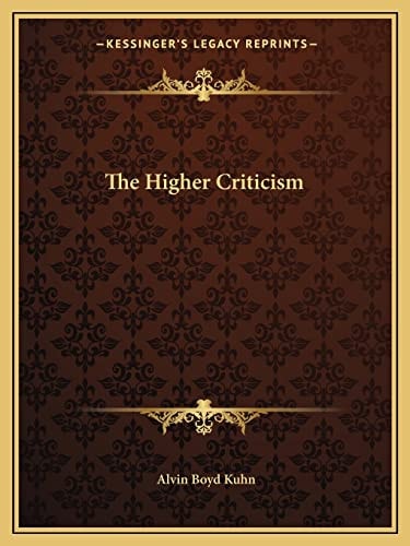 The Higher Criticism
