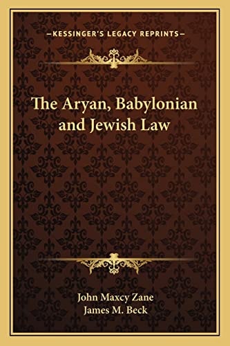 The Aryan, Babylonian and Jewish Law