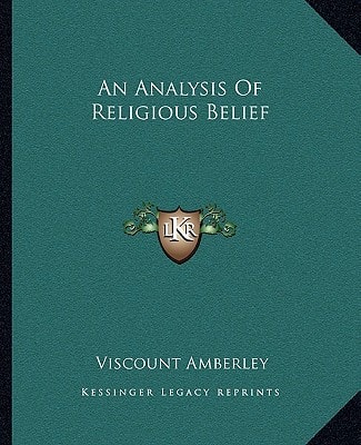 An Analysis Of Religious Belief