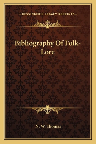 Bibliography Of Folk-Lore