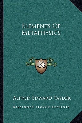 Elements Of Metaphysics