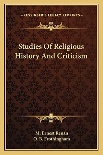 Studies Of Religious History And Criticism