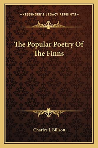 The Popular Poetry Of The Finns