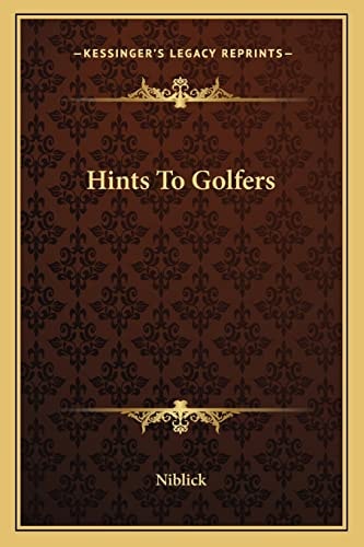 Hints To Golfers