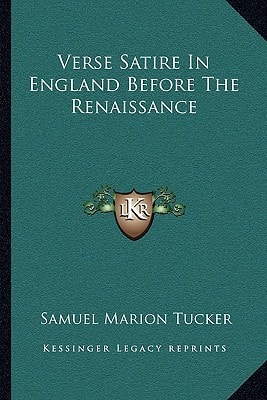 Verse Satire In England Before The Renaissance