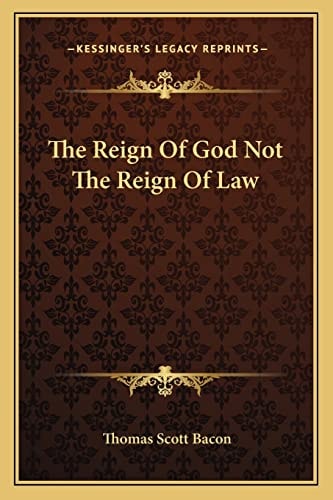 The Reign Of God Not The Reign Of Law