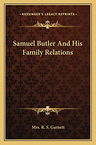 Samuel Butler And His Family Relations