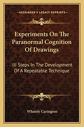 Experiments On The Paranormal Cognition Of Drawings: III Steps In The Development Of A Repeatable Technique