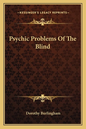 Psychic Problems Of The Blind