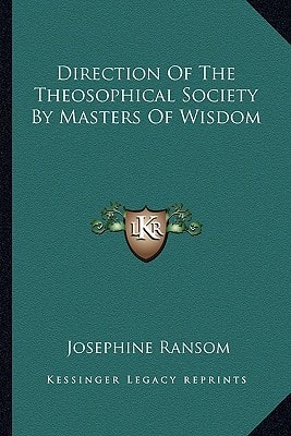 Direction Of The Theosophical Society By Masters Of Wisdom