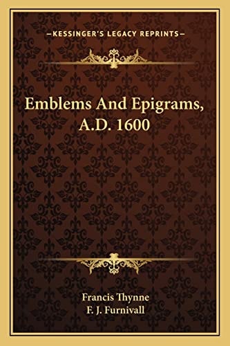 Emblems And Epigrams, A.D. 1600