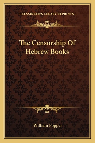 The Censorship Of Hebrew Books