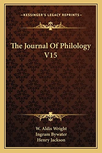 The Journal Of Philology V15
