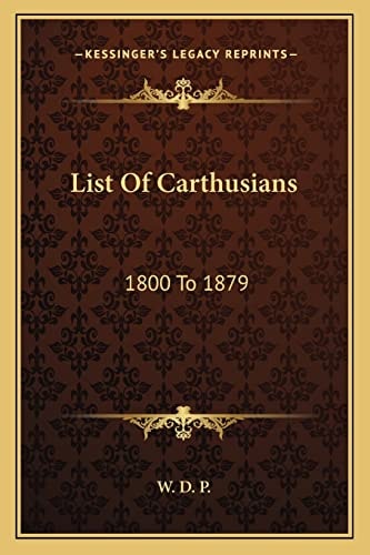 List Of Carthusians: 1800 To 1879