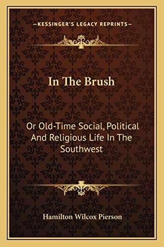 In The Brush: Or Old-Time Social, Political And Religious Life In The Southwest