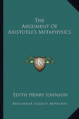 The Argument Of Aristotle's Metaphysics