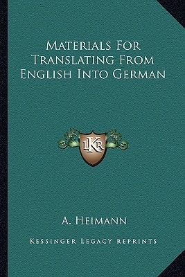 Materials For Translating From English Into German