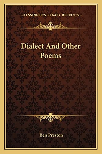 Dialect And Other Poems