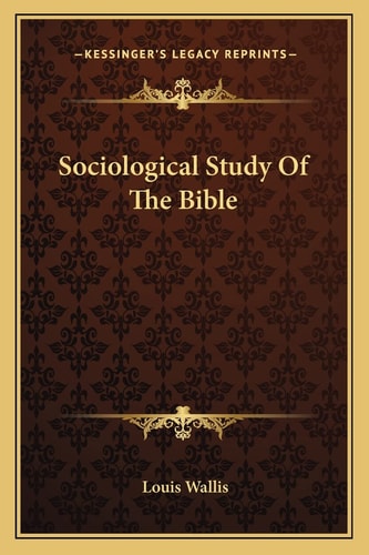 Sociological Study Of The Bible