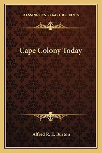 Cape Colony Today