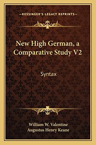 New High German, A Comparative Study V2: Syntax
