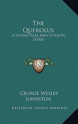 The Querolus: A Syntactical And Stylistic Study