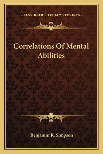 Correlations Of Mental Abilities